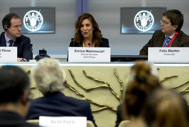La segretaria generale della Uila Pesca Enrica Mammucari è intervenuta ieri all’evento organizzato dalla FAO in collaborazione con l’ILO e la Santa Sede