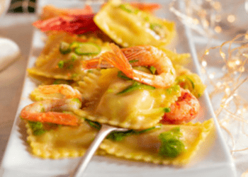 Crudité di gamberi per il cenone di Natale