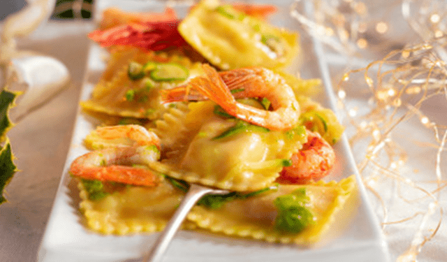 Crudité di gamberi per il cenone di Natale