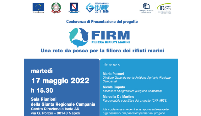 Presentazione del progetto "FIRM - Una rete da pesca per la filiera dei rifiuti marini"
