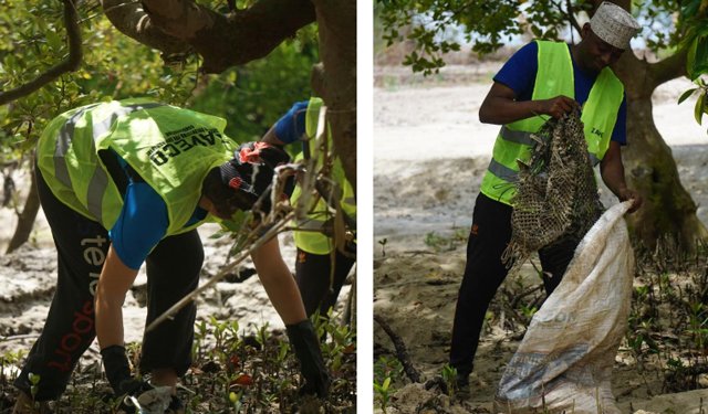 Coastal and beach cleanup in Nyamanzi village