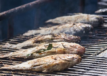Tra griglia ed olio, il pesce preparato dai pescatori