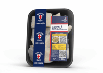 Baccalà norvegese Marca Scudo Genova con marchio Seafood From Norway