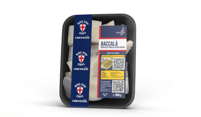 Baccalà norvegese Marca Scudo Genova con marchio Seafood From Norway