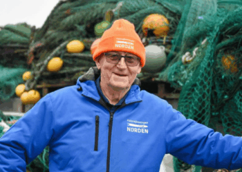 Ritratto del pescatore svedese Sixten Söderberg, promotore del progetto Light Trawling