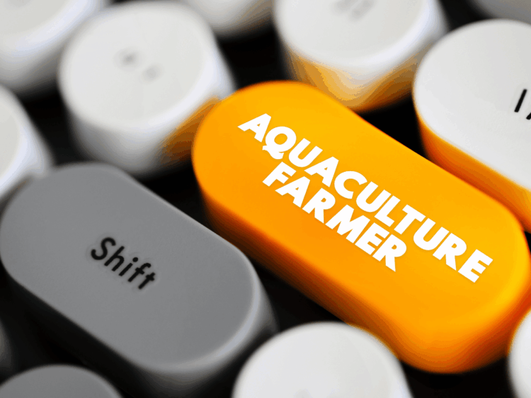 Tasto con scritta Aquaculture Farmer per rappresentare la transizione al nuovo ASC Farm Standard