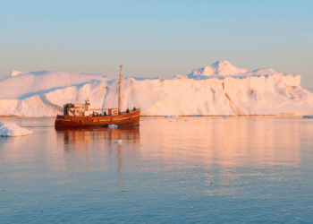 Imbarcazione da pesca nelle acque antartiche dell’Area 48