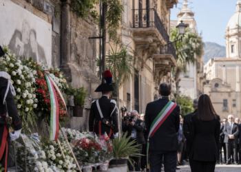 Immagine illustrativa di una commemorazione istituzionale antimafia a Palermo