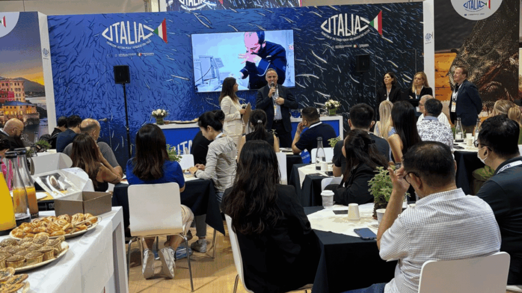 Italian seafood presented to buyers at Seafood Expo Asia in Singapore